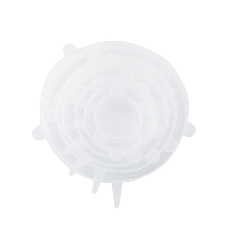 Premium Silicone Food Covers 6-Piece Set, Reusable Airtight Fresh Seal Lids
