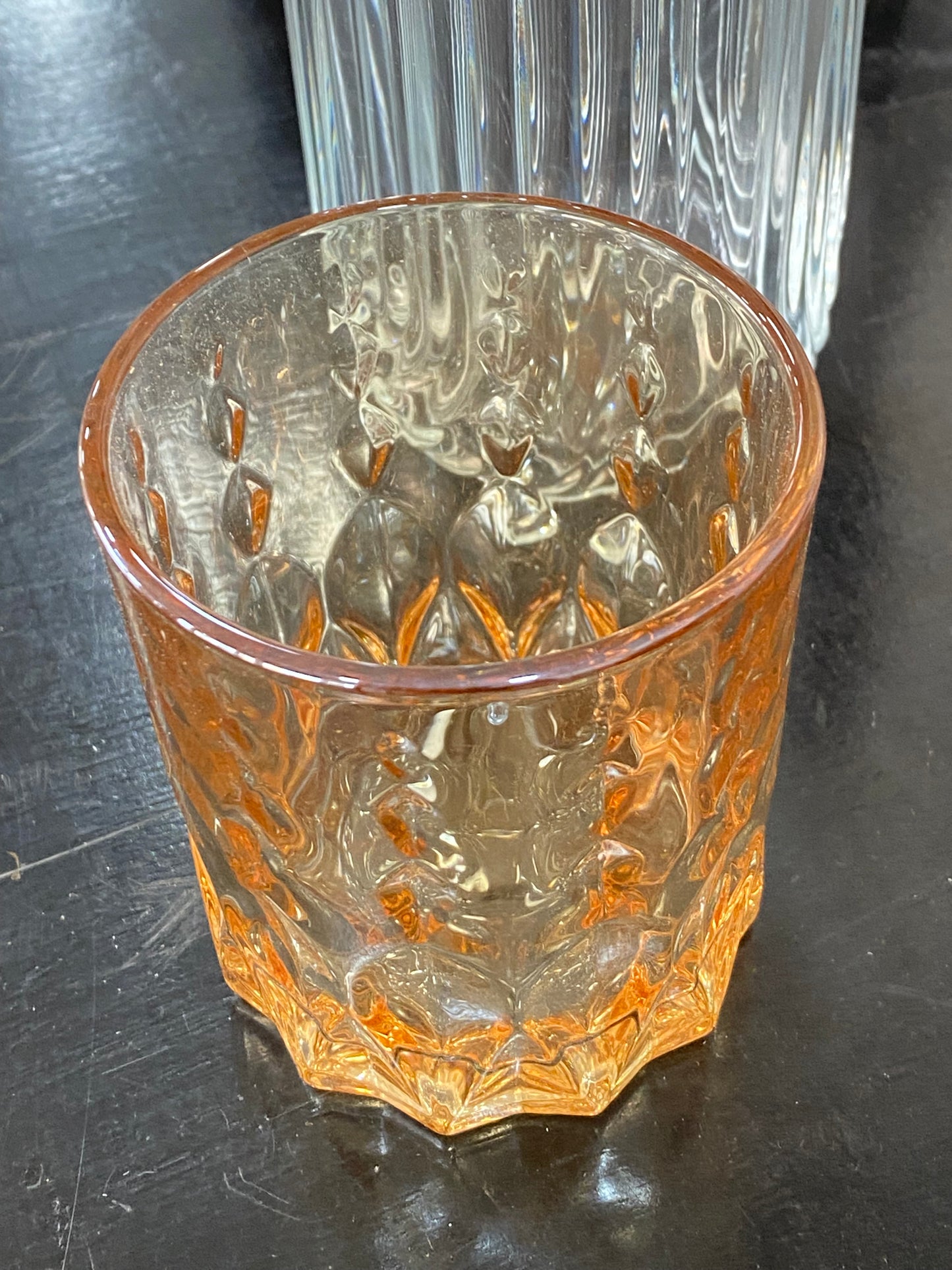 Vintage Glass set of 6pcs. Golden