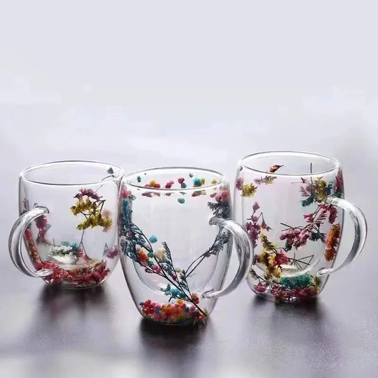 350ML DOUBLE CUP WITH FLOWER FILLING HANDLE