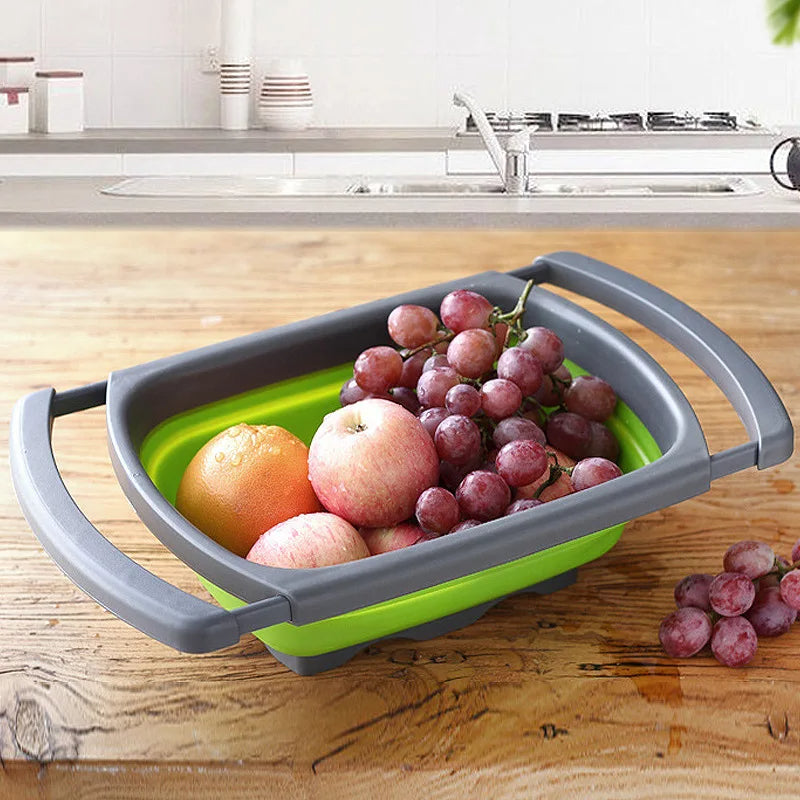 Over the Sink Kitchen Collapsible Strainers and Colanders