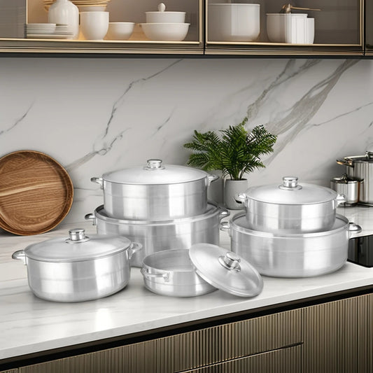 6 Piece Aluminium Pot Set