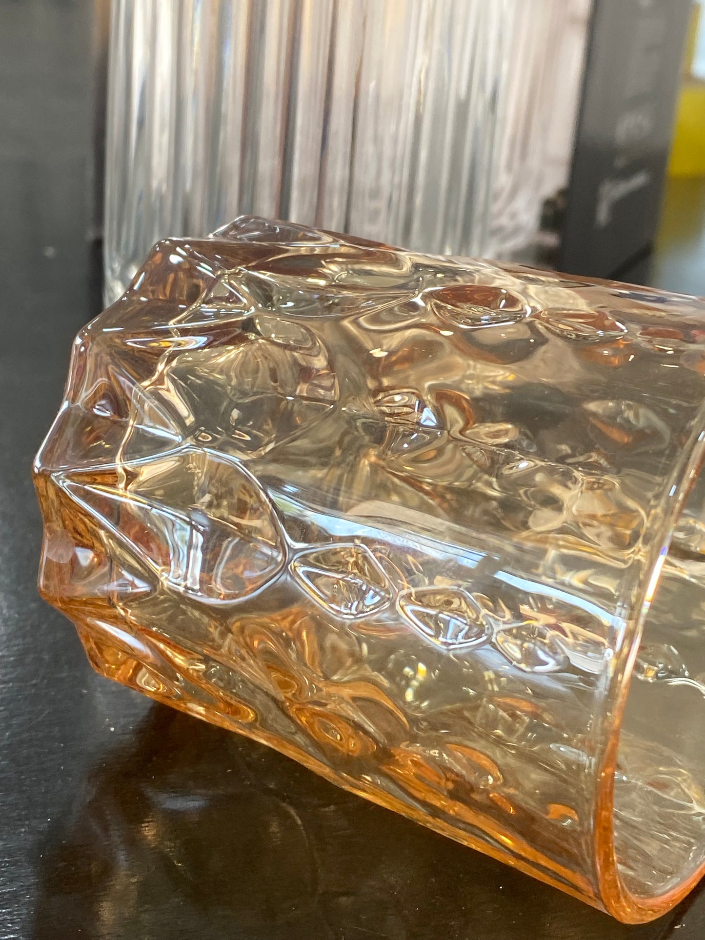 Vintage Glass set of 6pcs. Golden