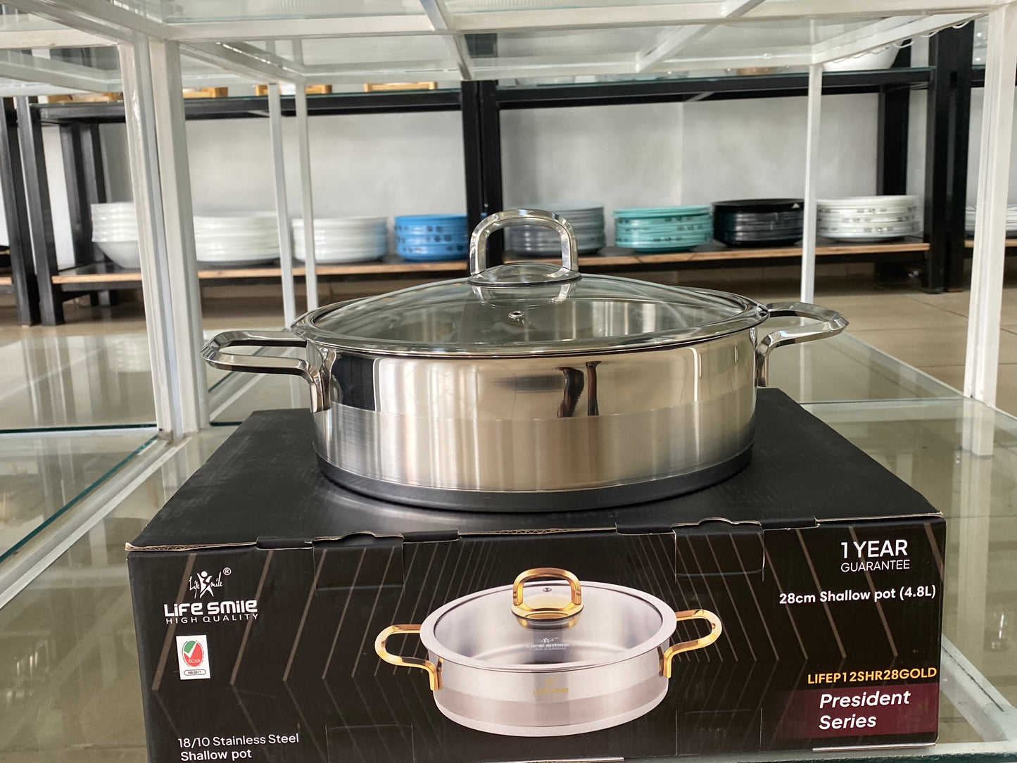 Cooking Pot 18/10 Stainless Steel - Induction Base - Non-Toxic, 100%