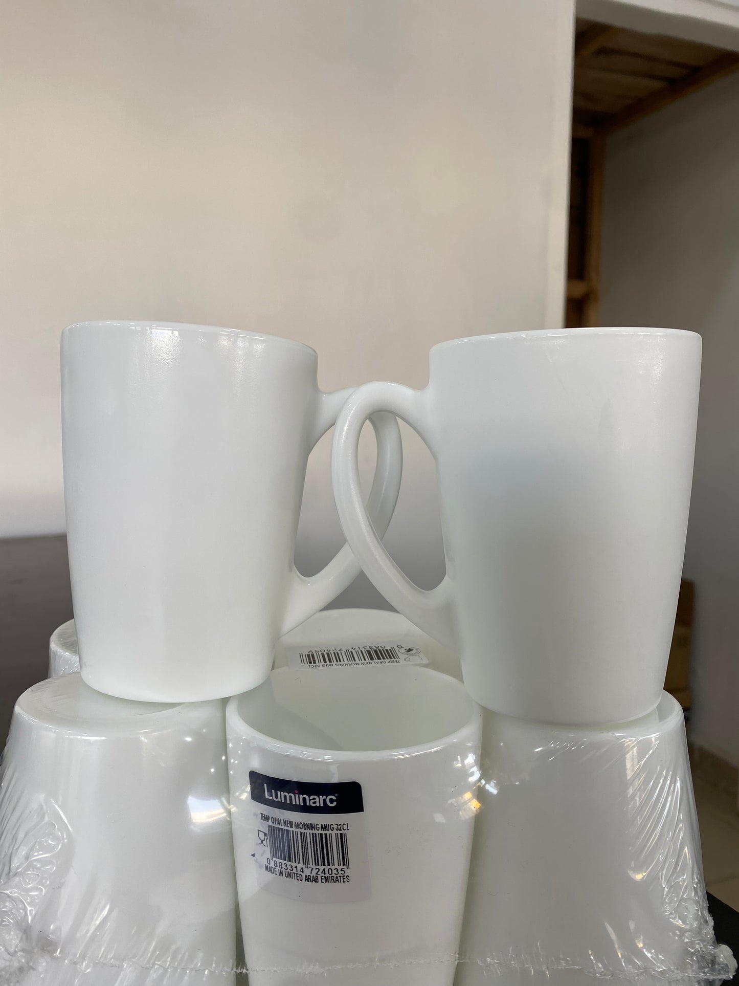 New morning Luminarc mug set of six. Amatases atandatu ya Luminirake
