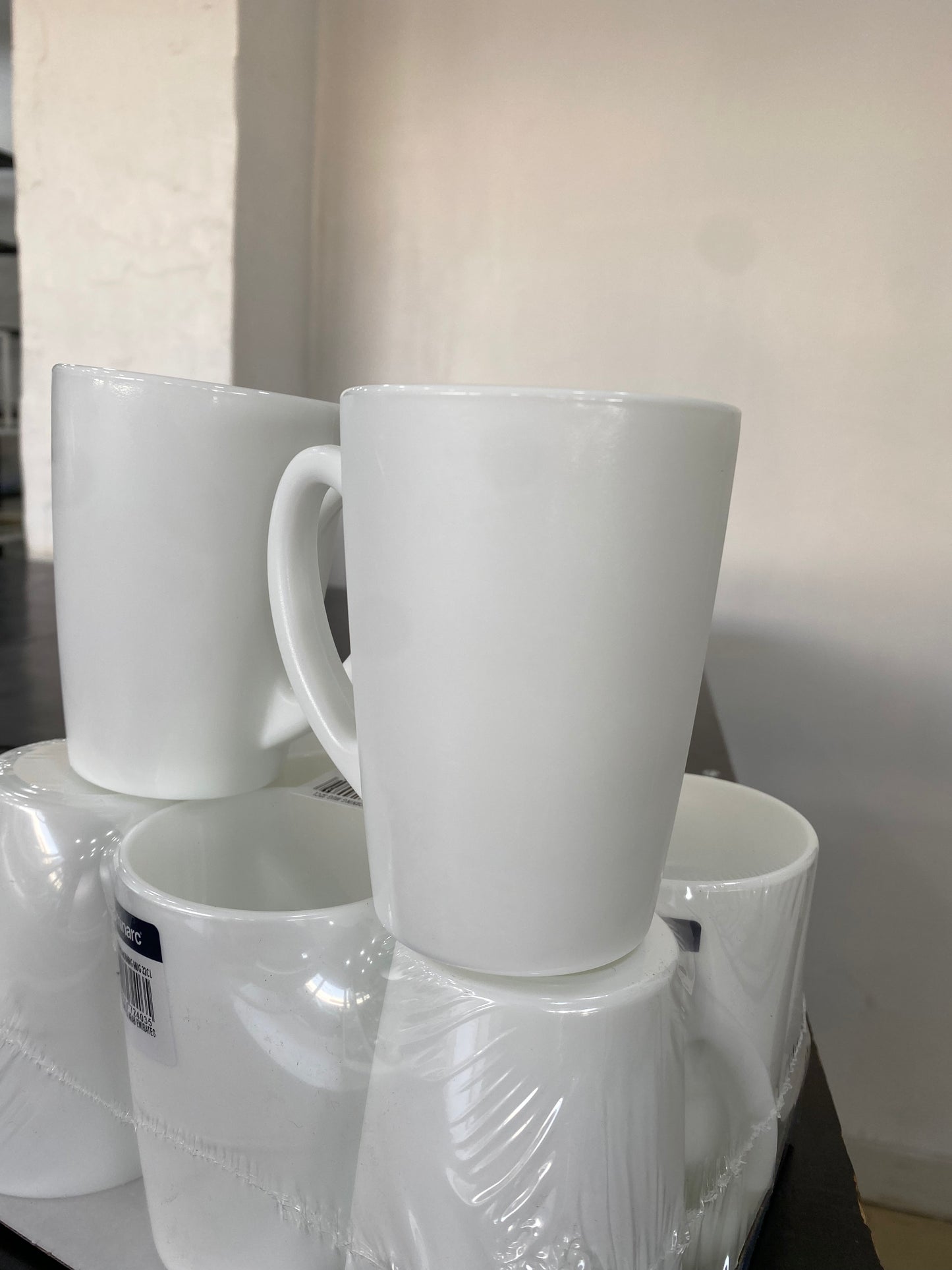 New morning Luminarc mug set of six. Amatases atandatu ya Luminirake