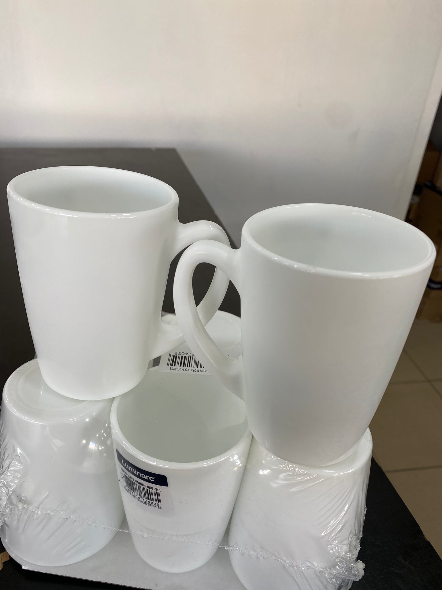 New morning Luminarc mug set of six. Amatases atandatu ya Luminirake