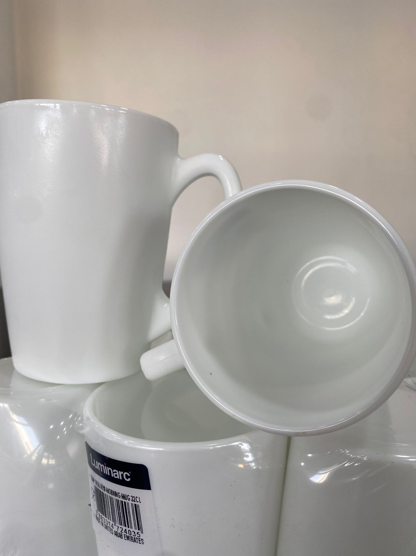 New morning Luminarc mug set of six. Amatases atandatu ya Luminirake