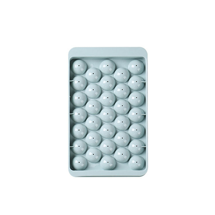 Reusable 33-Cell Round Ice Ball Mold Tray for Refreshing Drinks