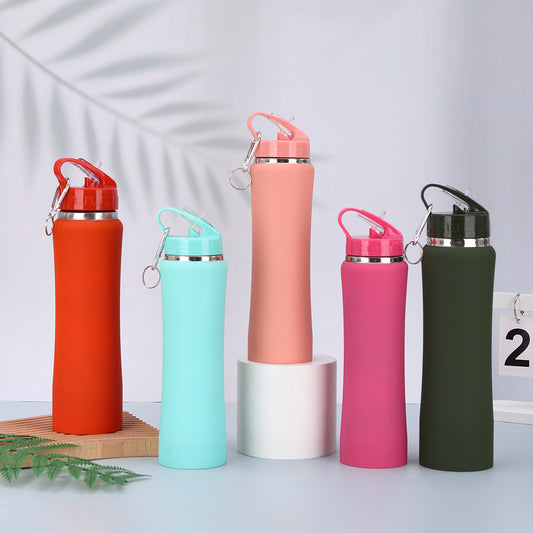 Premium Durable Vacuum Insulated Stainless Steel Sports Water Bottle Travel Mug, 600ml