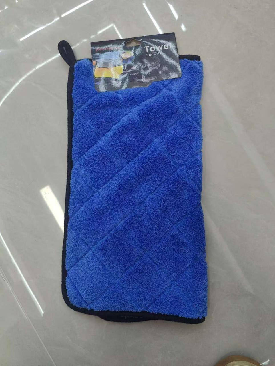 Double-side coral fleece terry towel