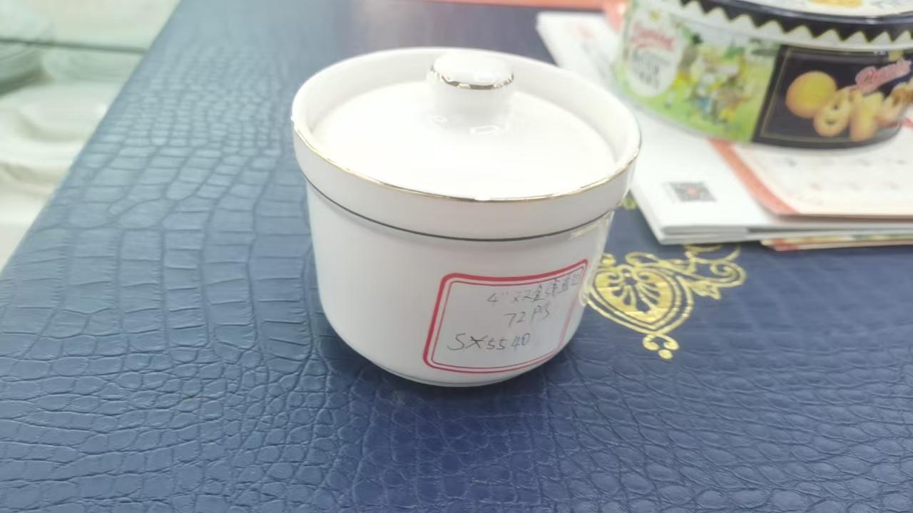 4" sugar bowl WITH DOUBLE GOLD