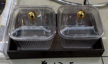 Sugar Bowl set of two and Tray