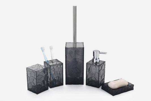 Acrylic 5-piece bathroom set