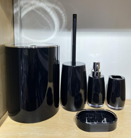 6-piece set of Bathroom black accessories
