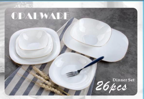 Opalware 26 pcs Dinner Set