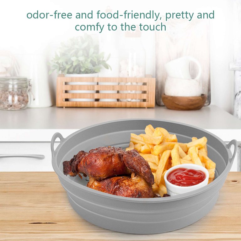 Gustave Reusable Silicone Air Fryer Liner Pot, Foldable, Non-Stick, Easy Clean