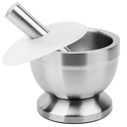 Premium 304 Stainless Steel Manual Garlic Mortar & Pestle Set