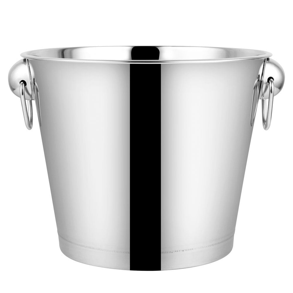 Durable Stainless Steel Insulated Ice Bucket with Handle for Bars & Parties