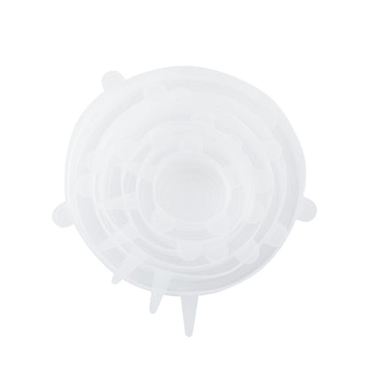 Premium Silicone Food Covers 6-Piece Set, Reusable Airtight Fresh Seal Lids