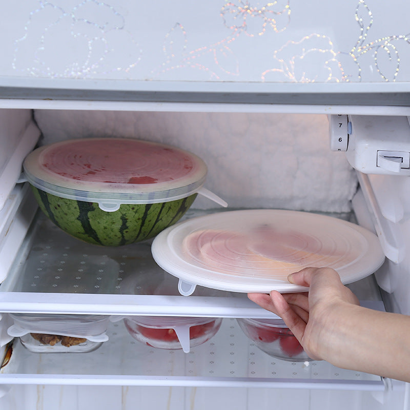 Premium Silicone Food Covers 6-Piece Set, Reusable Airtight Fresh Seal Lids
