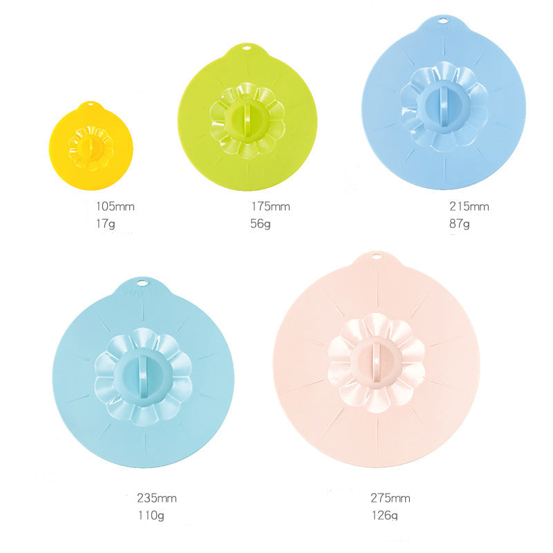 Premium Reusable Silicone Food Covers 5-Piece Set for Fresh Storage