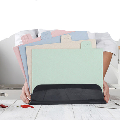 Eco-Friendly Wheat Straw PP Plastic Cutting Board Set with Stand