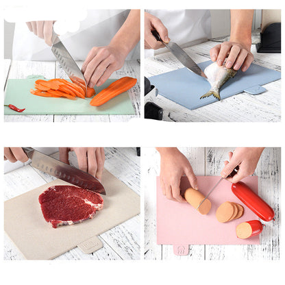 Eco-Friendly Wheat Straw PP Plastic Cutting Board Set with Stand