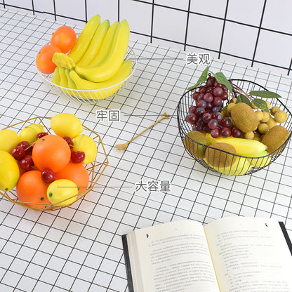 Nordic Iron Wire Fruit Basket: Creative Ruffled Edge Modern Snack & Fruit Plate