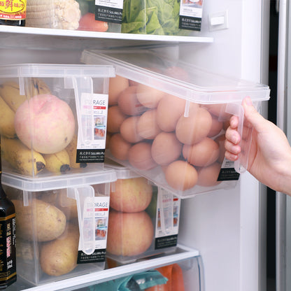 Premium Food-Grade Clear Fridge Drawer Organizer Box for Vegetables and Eggs