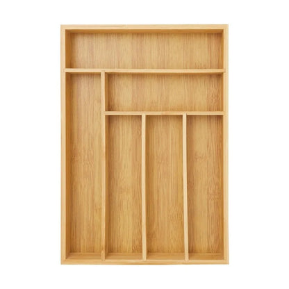 Bamboo Silverware Drawer Organizer