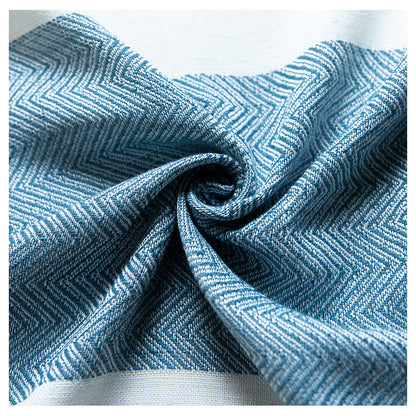 Elegant Cotton Linen Square Table Mat & Coffee Table Cover - Nordic Striped Design