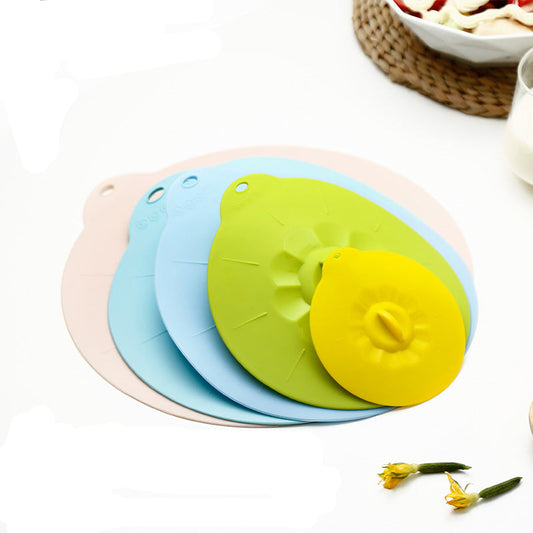 Premium Reusable Silicone Food Covers 5-Piece Set for Fresh Storage