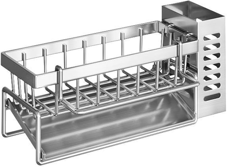 Wall-Mounted Draining Carbon Steel Sponge Rack