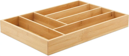 Bamboo Silverware Drawer Organizer