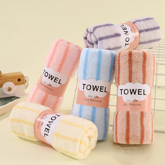 Coral velvet towel. Set of 4