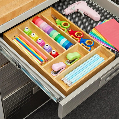 Bamboo Silverware Drawer Organizer