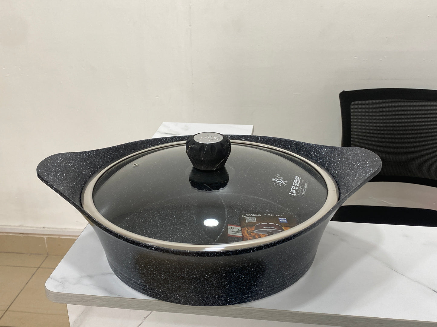 Classical Dual Granite Non-Stick Coking Pot- 2 in 1