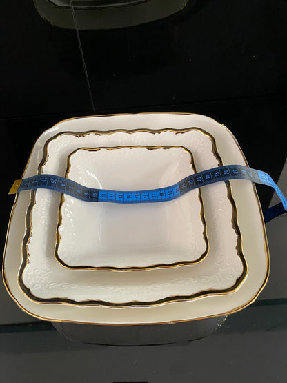 Porcelain Big bowl with Gold Bowl 25 cm