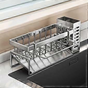 Wall-Mounted Draining Carbon Steel Sponge Rack