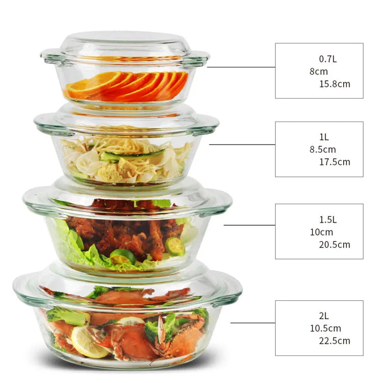 Glass Bowl with a lid