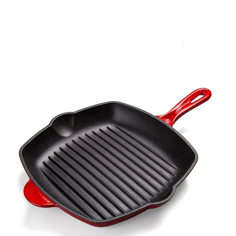 Cast iron square Grill steak pan 24CM