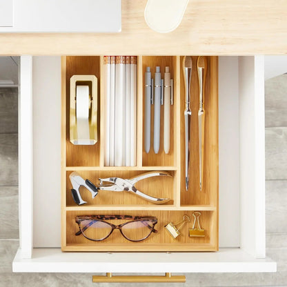 Bamboo Silverware Drawer Organizer
