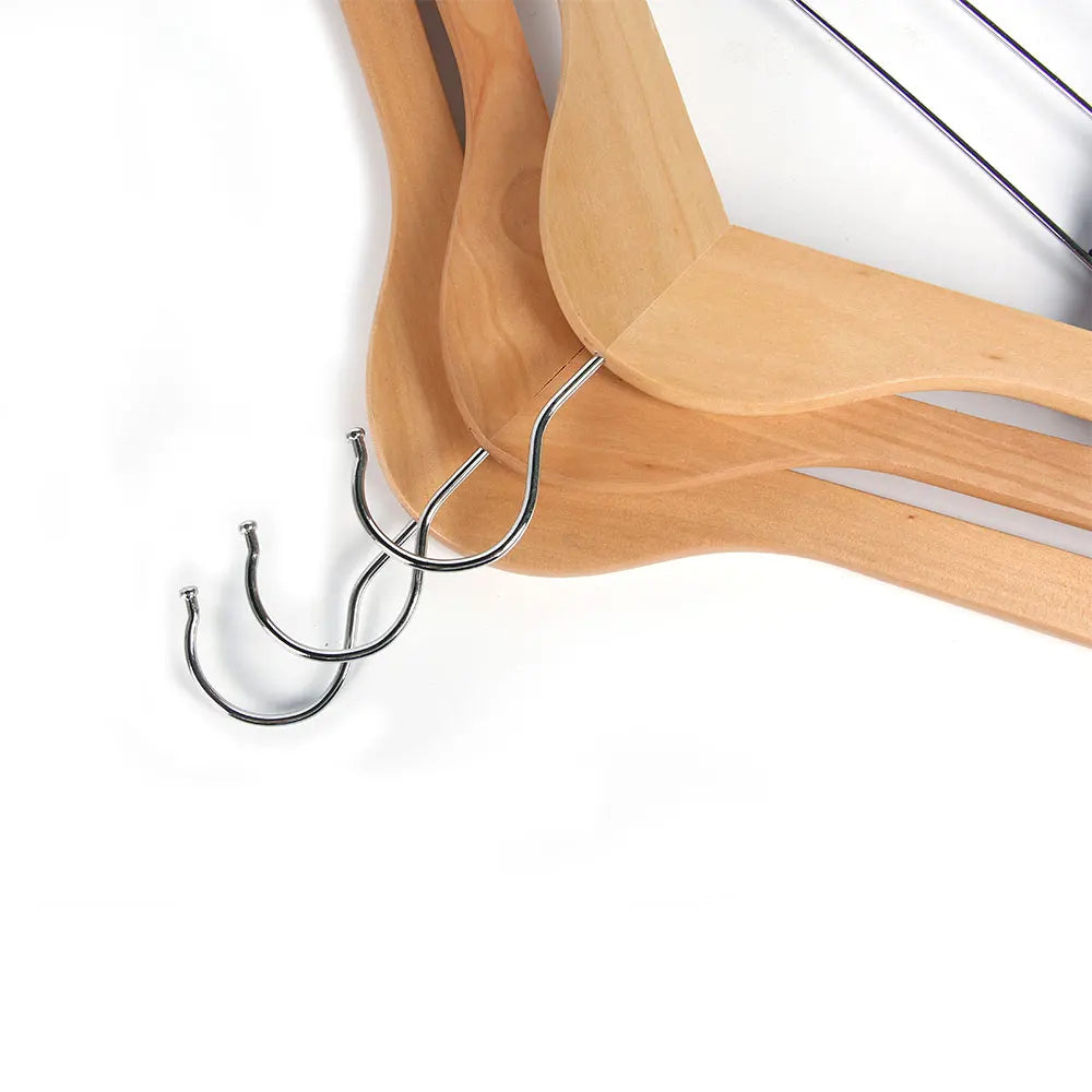 Wooden clothes hangers