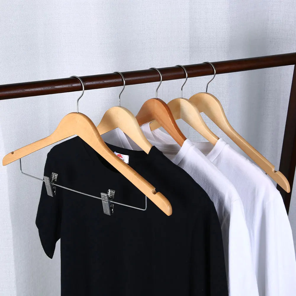 Wooden clothes hangers