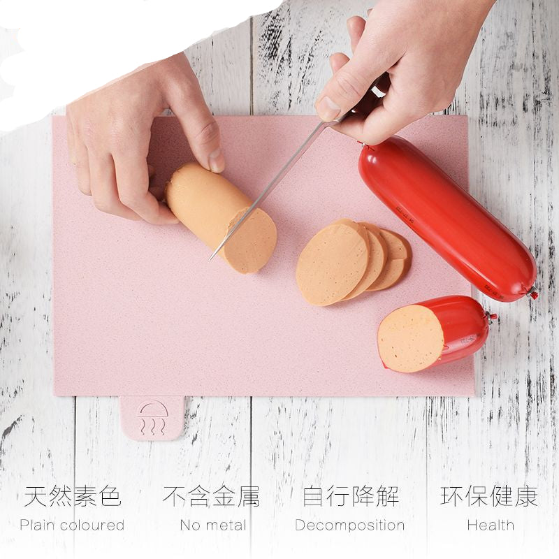 Eco-Friendly Wheat Straw PP Plastic Cutting Board Set with Stand