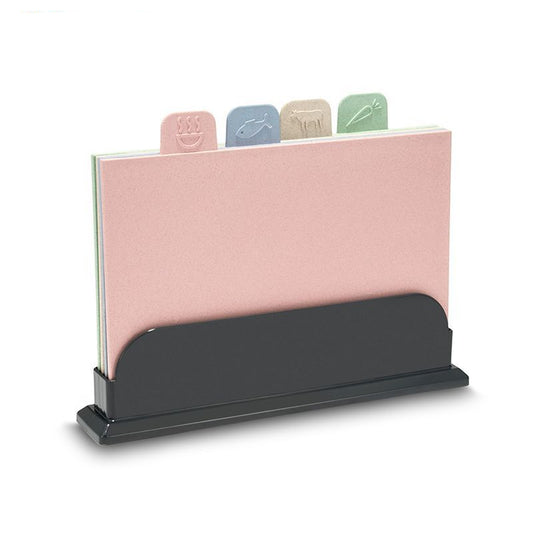 Eco-Friendly Wheat Straw PP Plastic Cutting Board Set with Stand