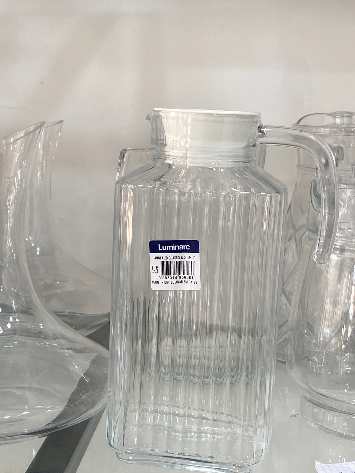 Luminarc Glass Jug. Annealed Quadro