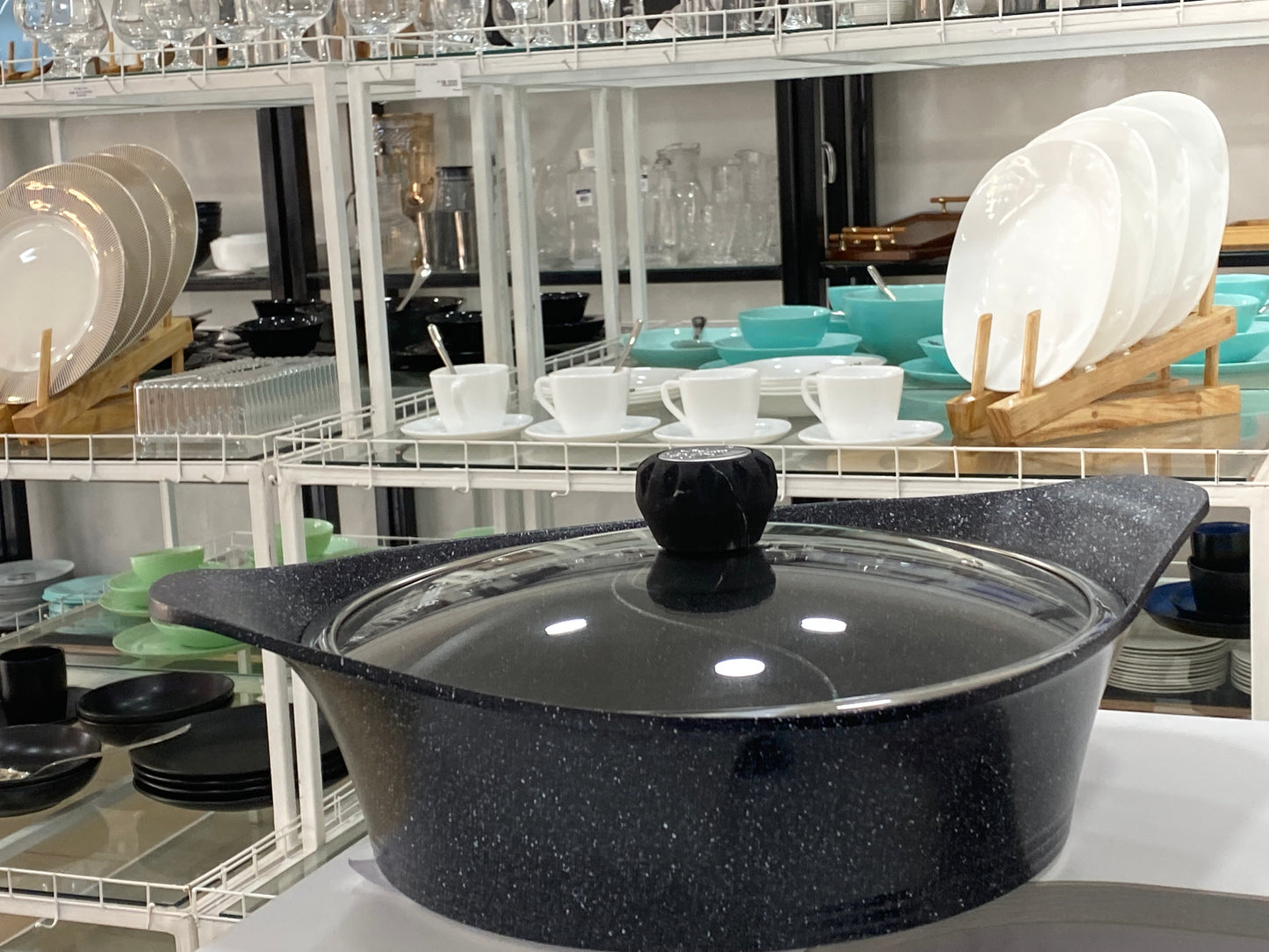 Classical Dual Granite Non-Stick Coking Pot- 2 in 1