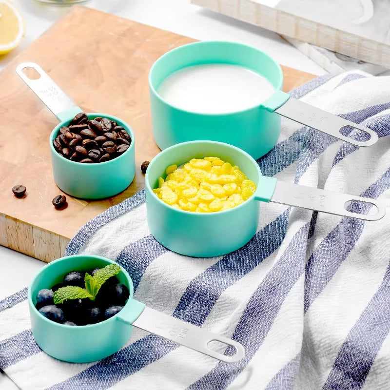Durable 8-Piece Silicone Measuring Cups & Spoons for Baking & Cooking