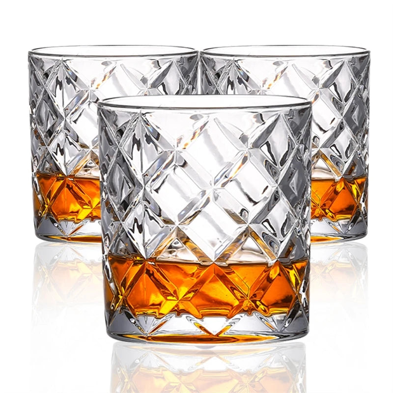 Luxury Crystal Rotating Whiskey Glass - Elegant Lead-Free Drinking Tumbler